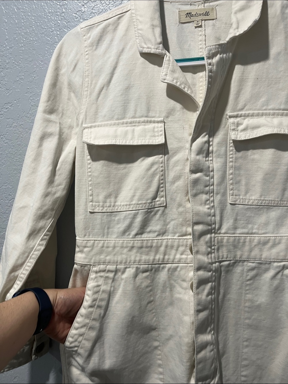 Madewell dress signature Jean coverall in vintage canvas 100% cotton Sz M - Picture 4 of 7